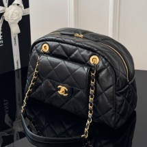 샤넬 클래식 빈티지 더블 C 체인 볼링백 숄더백