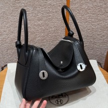 에르메스 린디 26 블랙 끌레망스 가죽 백